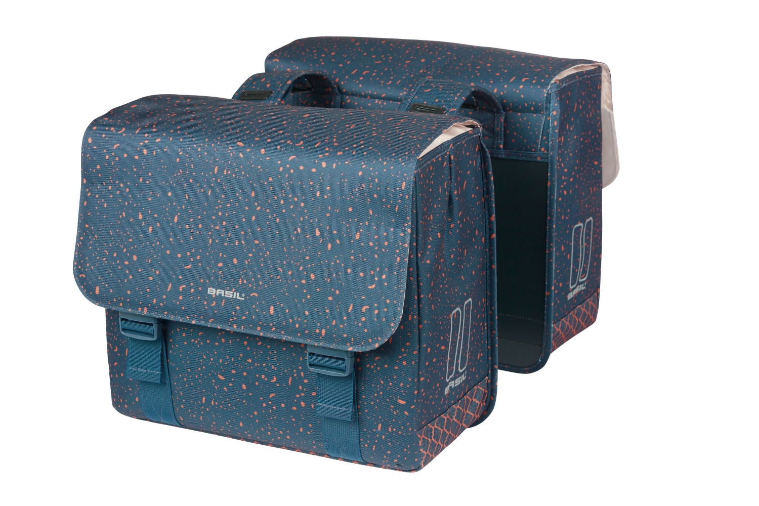 Basil fietstas dubbel Flair navy 35L Basil fietstas dubbel Flair navy 35L
