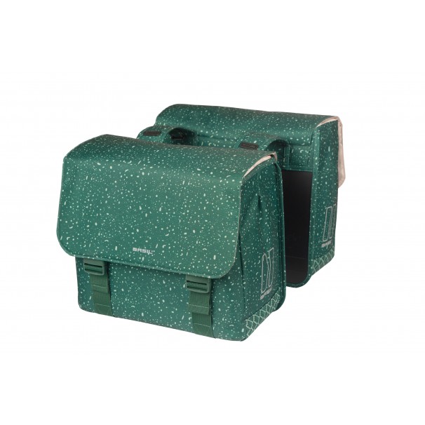 Basil fietstas dubbel Flair groen 35L