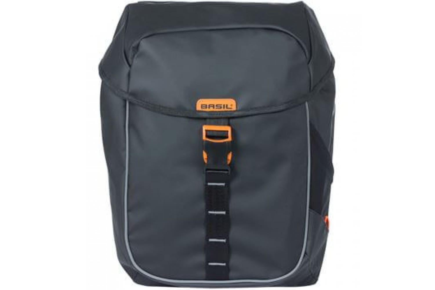 Basil fietstas dubbel Miles Tarpaulin zwart oranje 34L Basil fietstas dubbel Miles Tarpaulin zwart oranje 34L