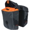 Basil fietstas dubbel Miles Tarpaulin zwart oranje 34L Basil fietstas dubbel Miles Tarpaulin zwart oranje 34L