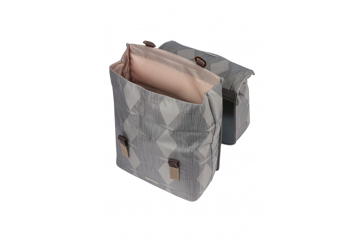 Basil fietstas dubbel Elegance chateau taupe 40-49L Basil fietstas dubbel Elegance chateau taupe 40-49L