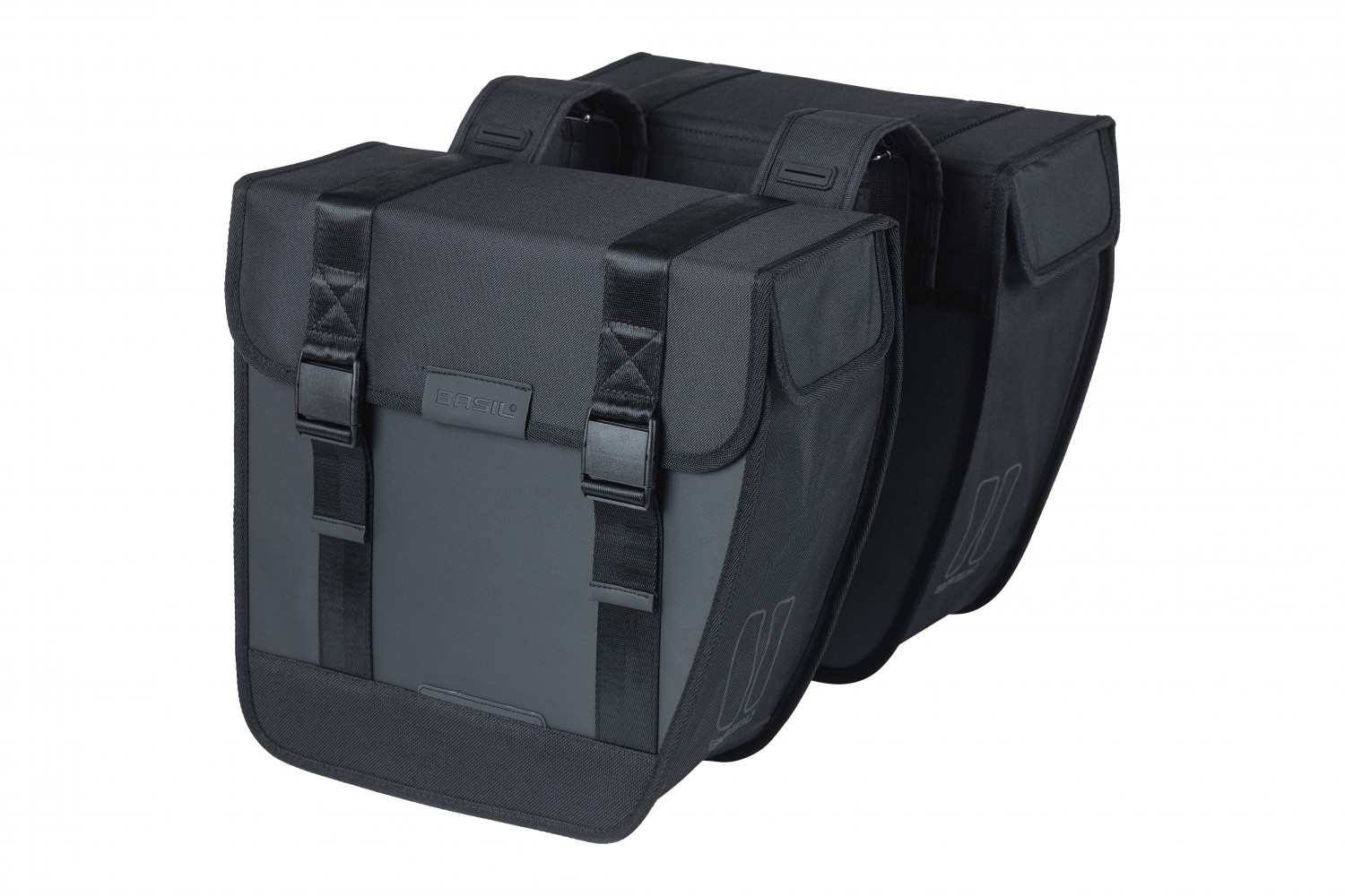 Basil fietstas dubbel Tour Waterproof zwart 28L Basil fietstas dubbel Tour Waterproof zwart 28L