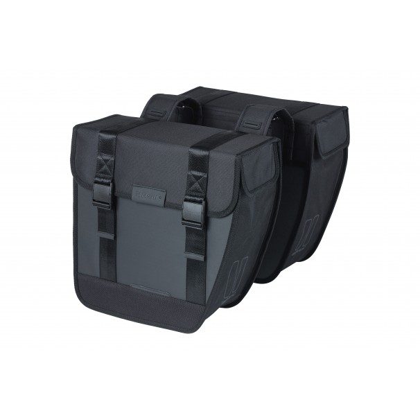Basil fietstas dubbel Tour Waterproof zwart 28L