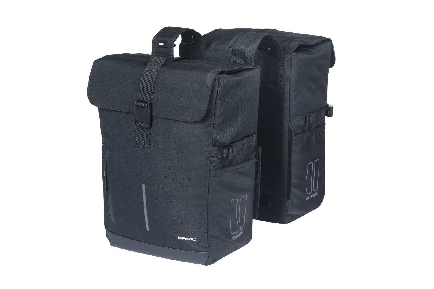 Basil fietstas dubbel Move zwart 30L Basil fietstas dubbel Move zwart 30L