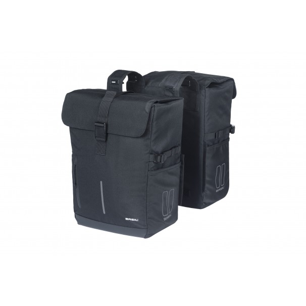Basil fietstas dubbel Move zwart 30L