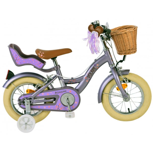 Volare Blossom Kinderfiets Meisjes 12 inch Paars Volare Blossom Kinderfiets Meisjes 12 inch Paars