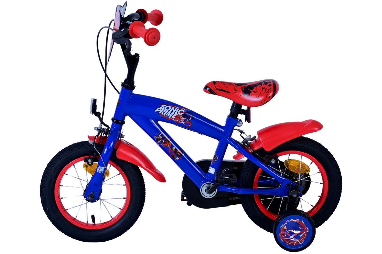 Sonic Prime Kinderfiets Jongens 12 inch Blauw Rood | 2 Handremmen