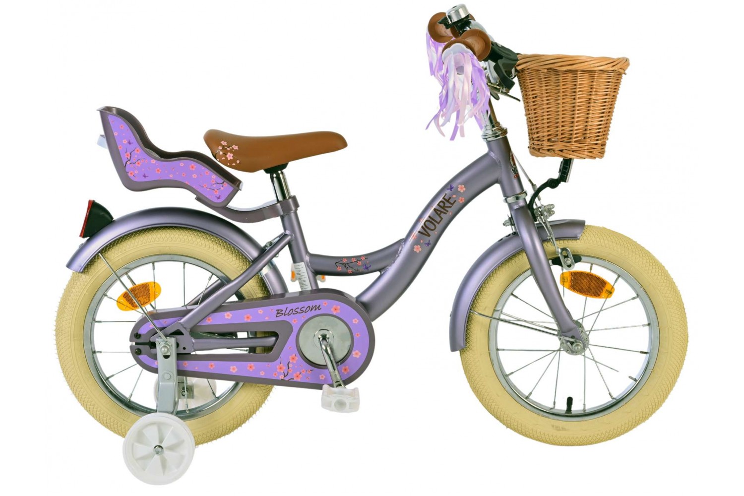Volare Blossom Kinderfiets Meisjes 14 inch | Paars