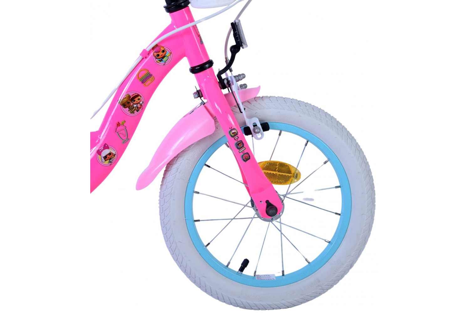 Dolls 14 inch Kinderfiets Meisjes Roze | 2 handremmen Dolls 14 inch Kinderfiets Meisjes Roze | 2 handremmen