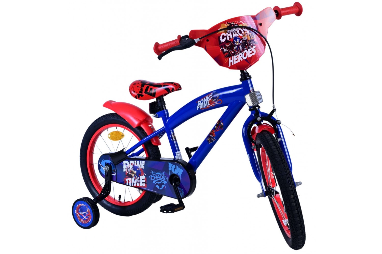 Sonic Prime Kinderfiets Jongens 16 inch Blauw Rood