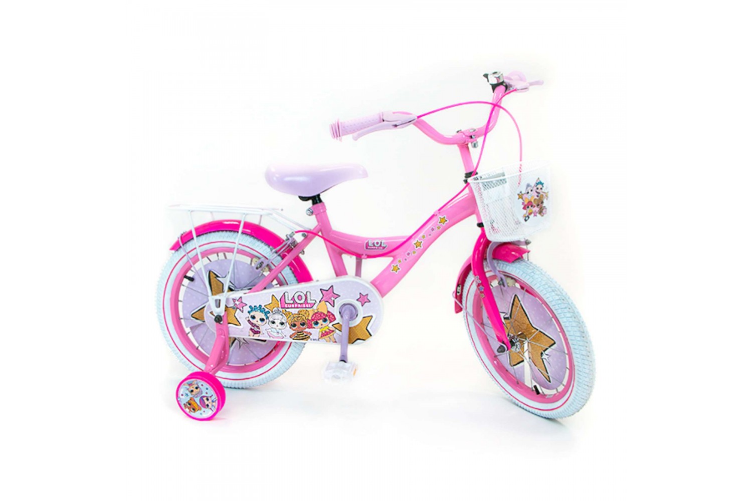 Dolls 16 inch kinderfiets Roze | 2 handremmen Dolls 16 inch kinderfiets Roze | 2 handremmen