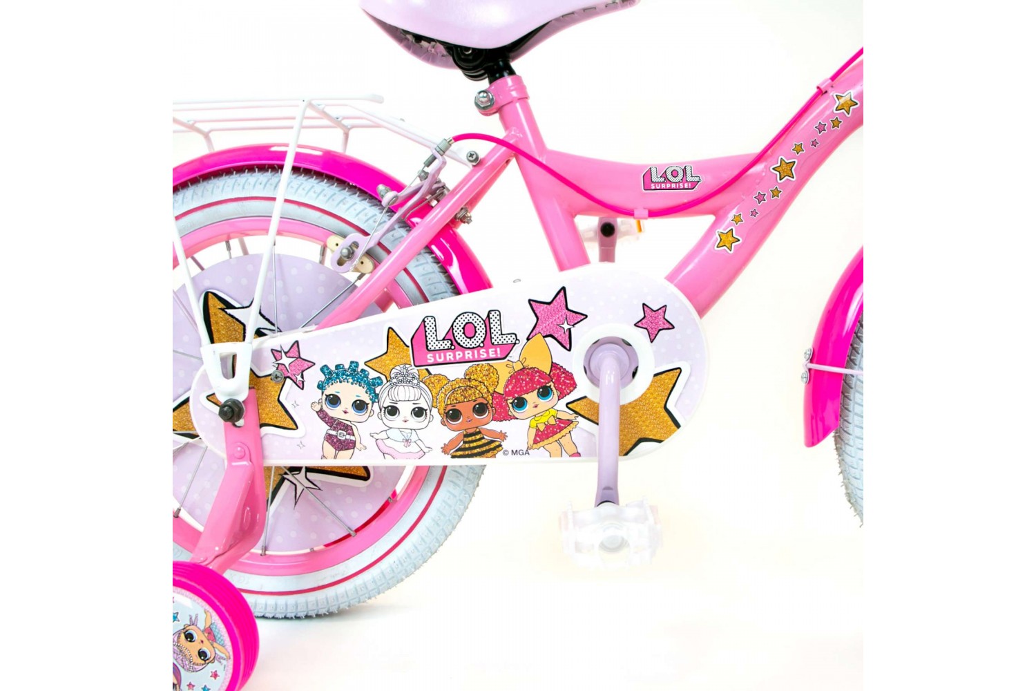 Dolls 16 inch kinderfiets Roze | 2 handremmen Dolls 16 inch kinderfiets Roze | 2 handremmen