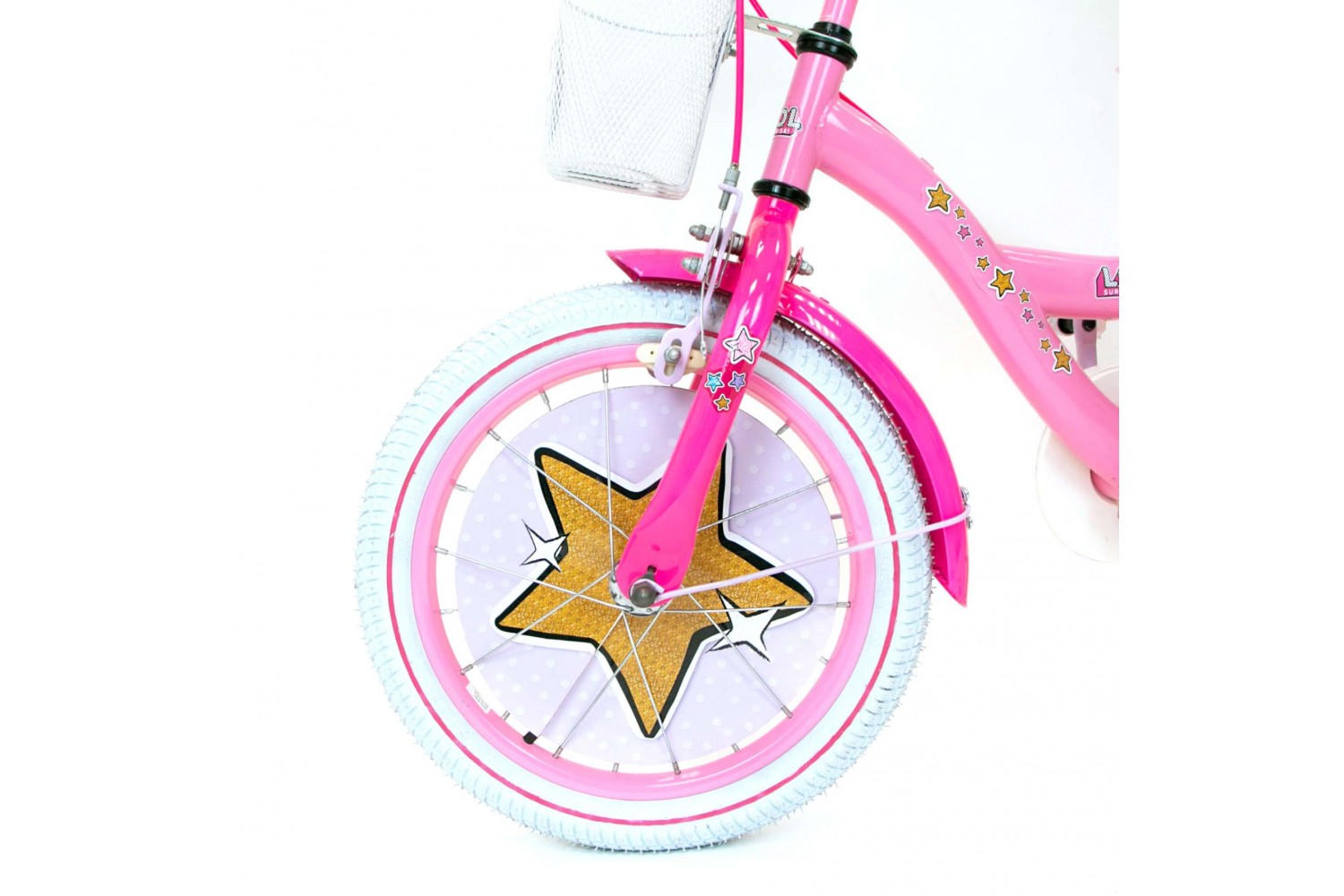 Dolls 16 inch kinderfiets Roze | 2 handremmen Dolls 16 inch kinderfiets Roze | 2 handremmen