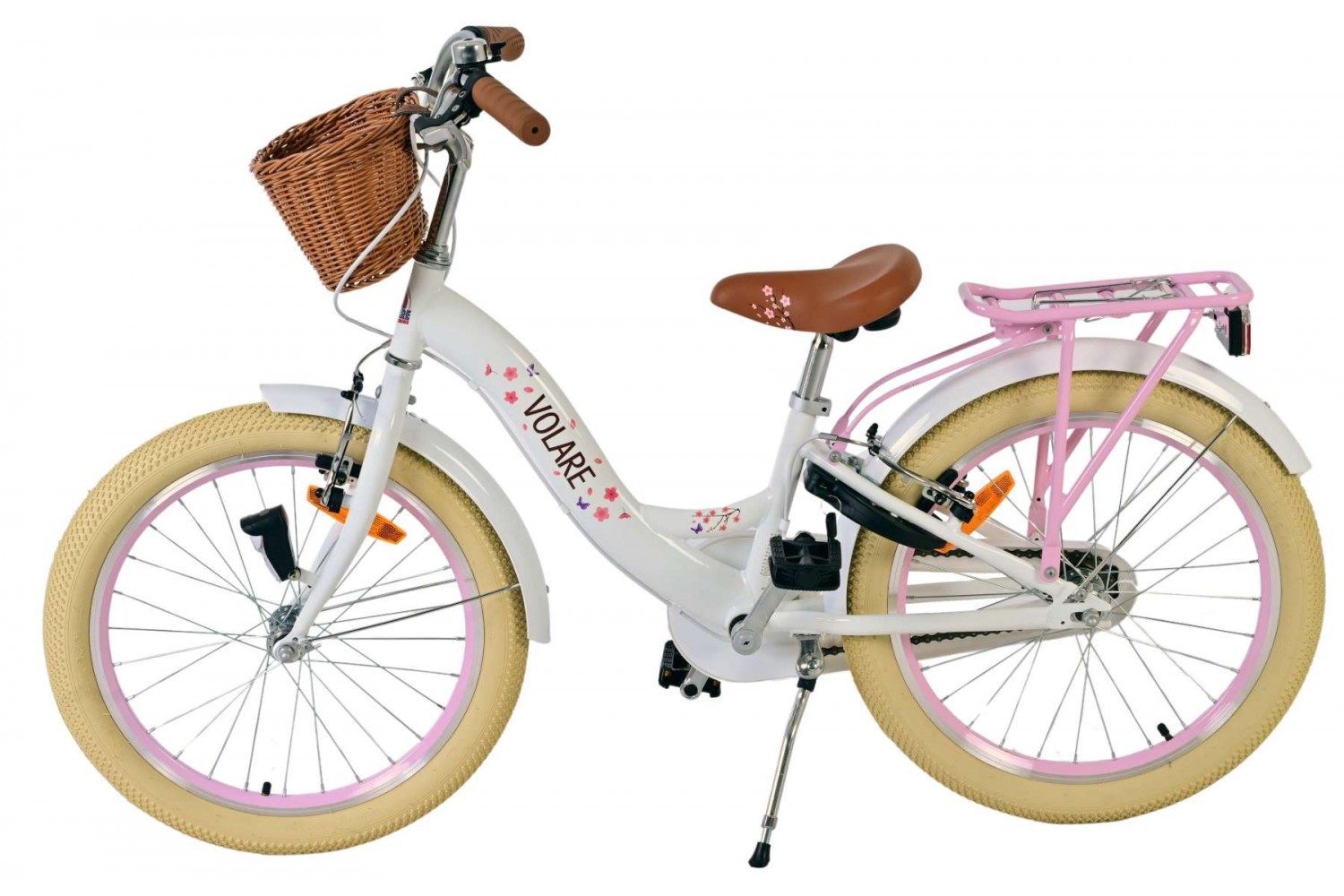 Volare Blossom Meisjesfiets 20 inch Wit | Twee handremmen Volare Blossom Meisjesfiets 20 inch Wit | Twee handremmen