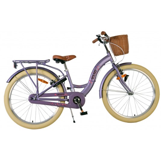 Volare Blossom Meisjesfiets 24 inch  Paars | 2 Handremmen (geen terugtraprem)