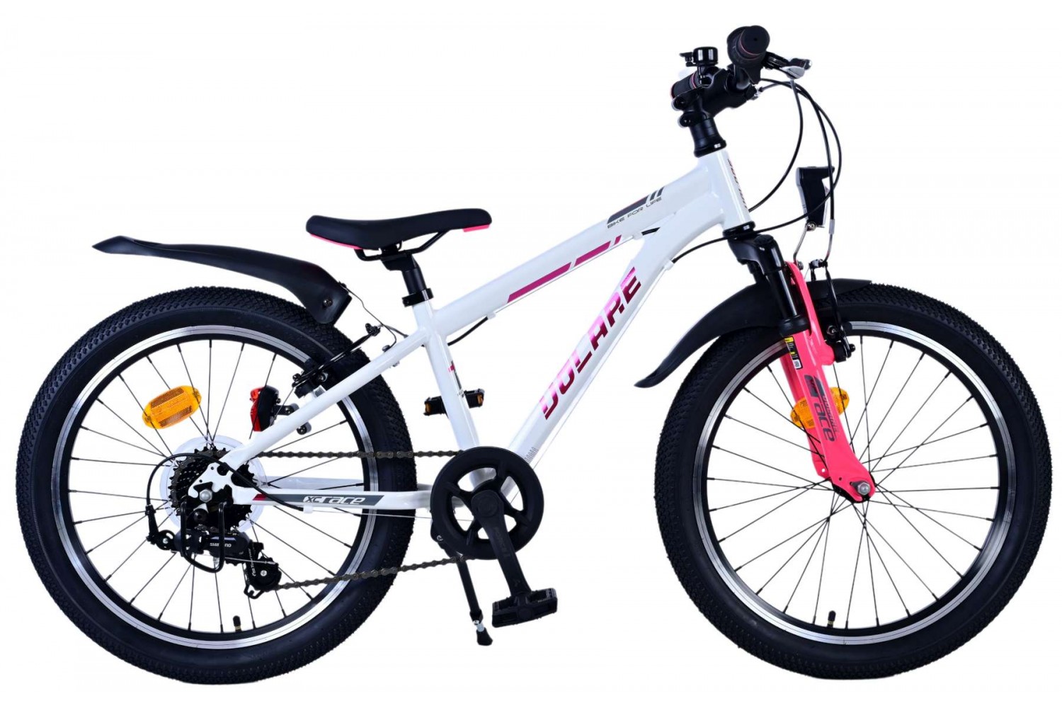 Volare XC Race Kinderfiets 20 inch 7 speed Wit Roze