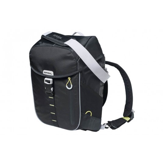 Basil Enkele Fietstas Miles | Black / Lime