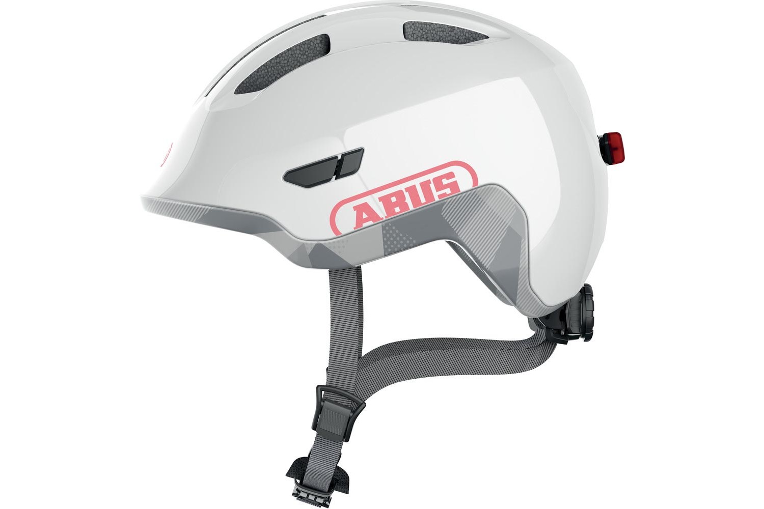 Abus Kinderhelm Smiley 3.0 ACE LED | Shiny White | S 45-50