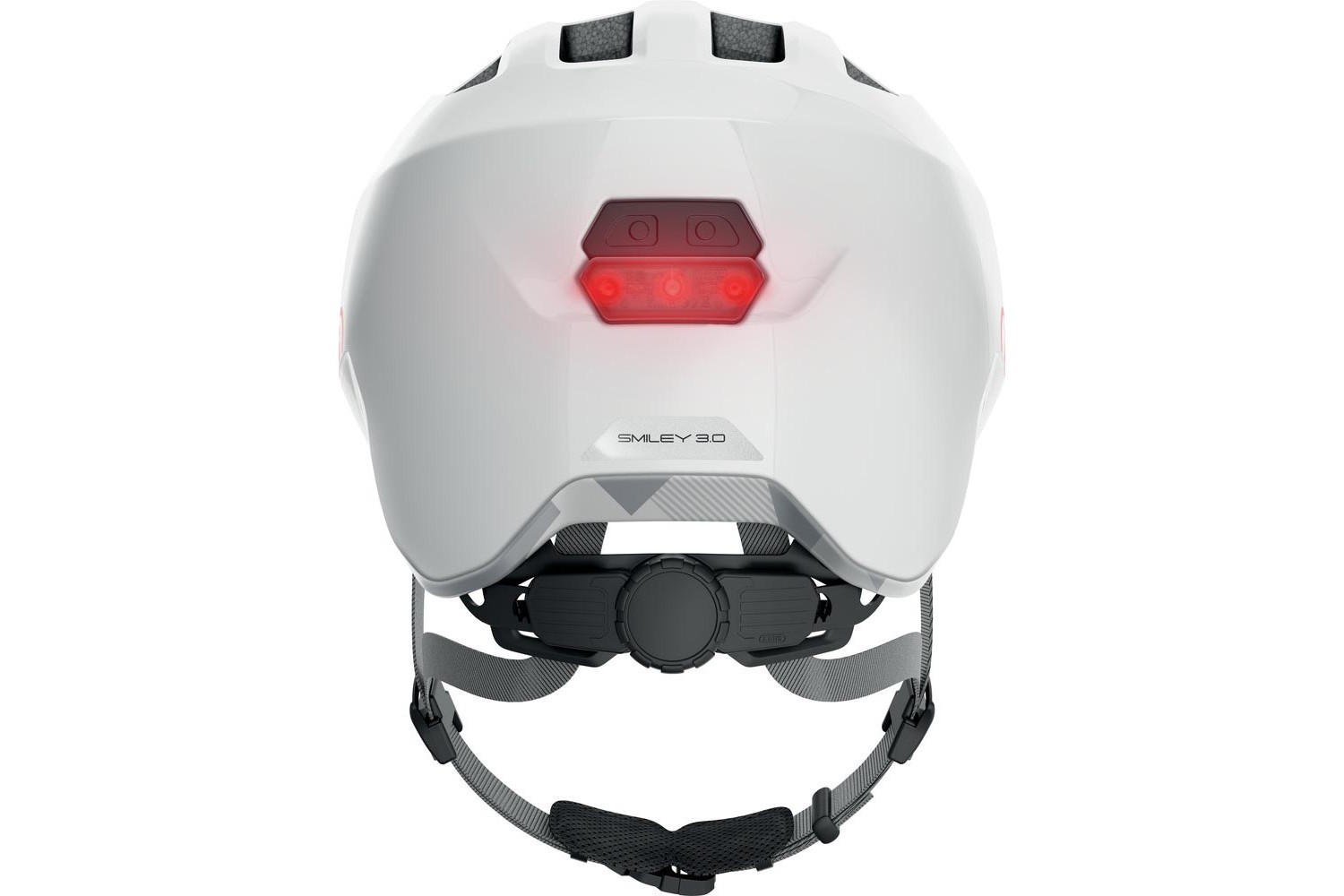 Abus Kinderhelm Smiley 3.0 ACE LED | Shiny White | S 45-50