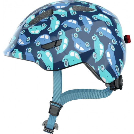 Abus Kinderhelm Smiley 3.0 LED | Blue Car | M 50-55