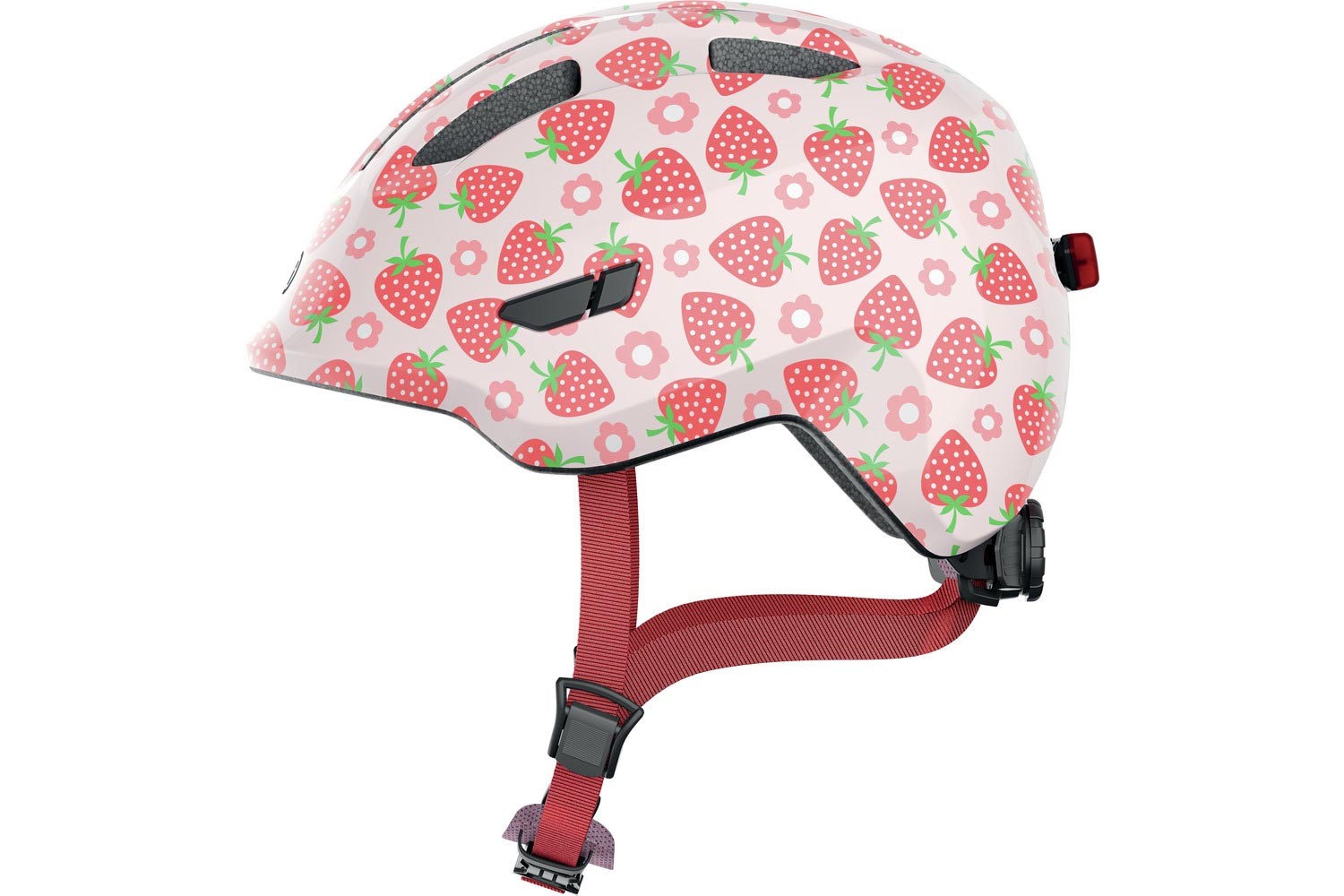 Abus Kinderhelm Smiley 3.0 LED | Rose Strawberry | S 45-50