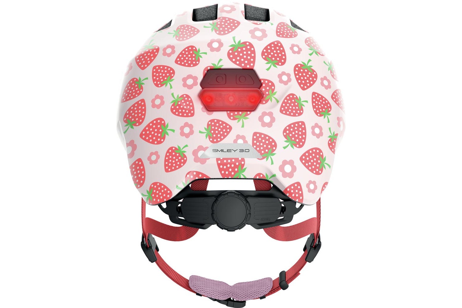 Abus Kinderhelm Smiley 3.0 LED | Rose Strawberry | S 45-50