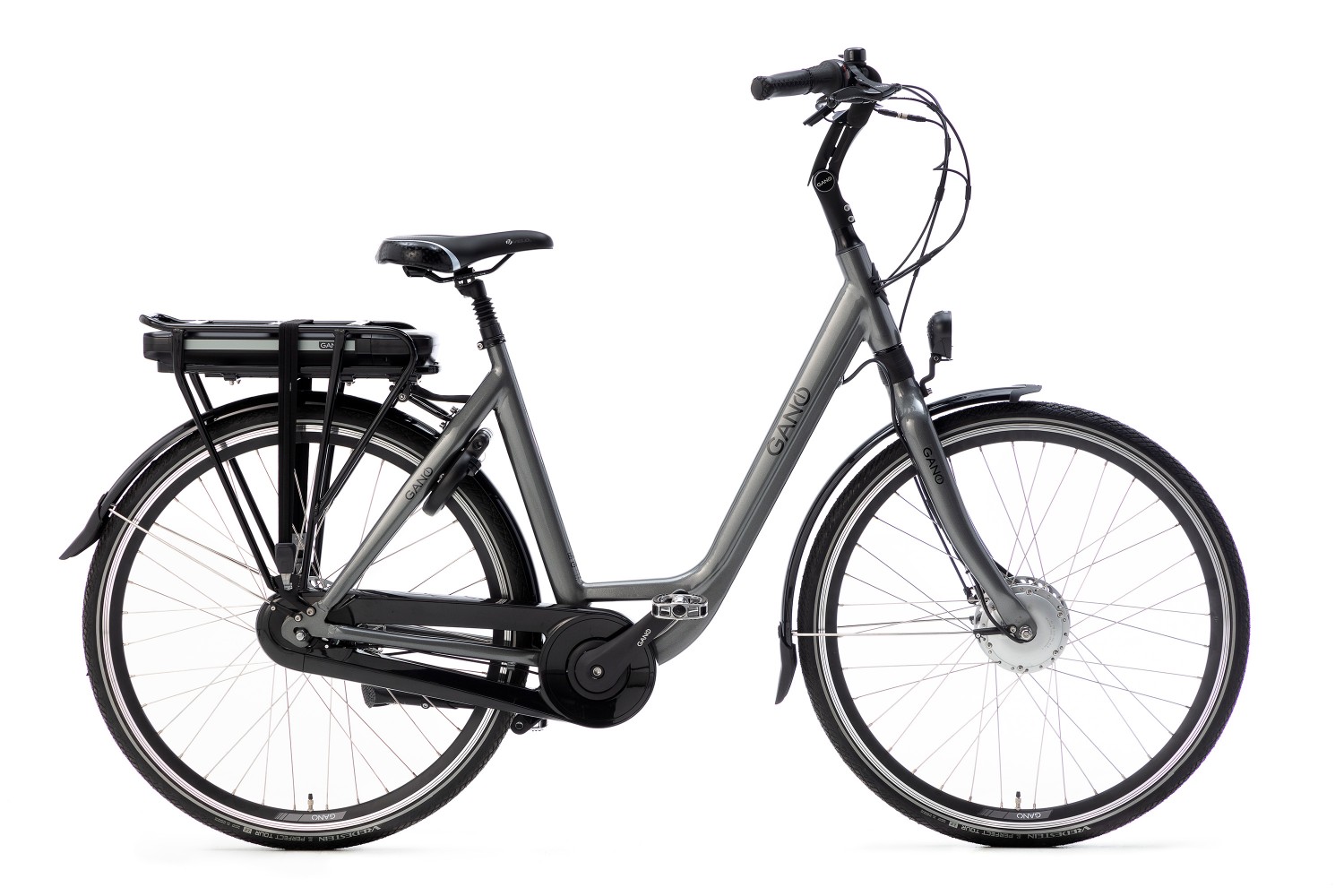 Gano Esto E2 Elektrische fiets 28 inch Dames 47cm Craft Grey