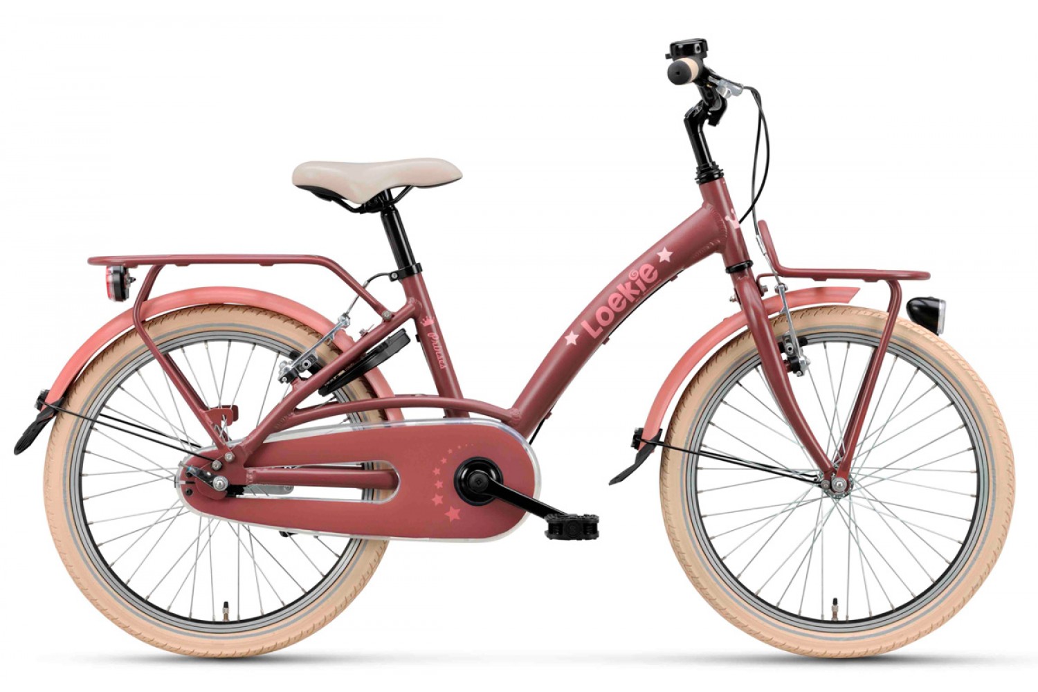 Loekie Prinses Meisjesfiets 20 inch Paars-Roze