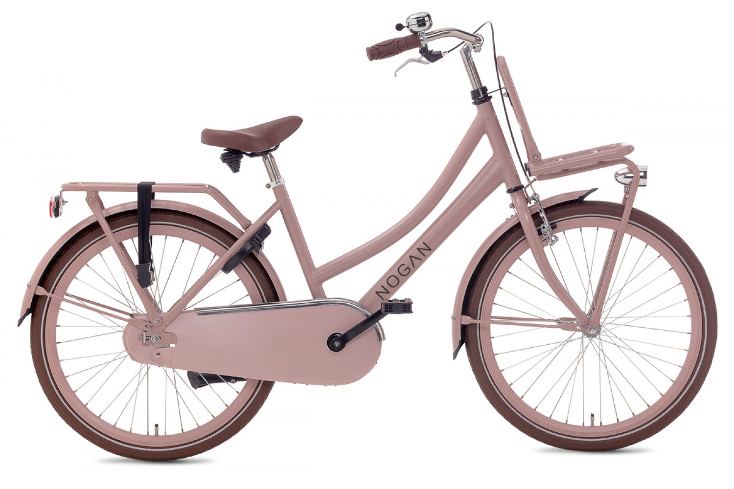 Nogan Cargo Transportfiets 24 inch Meisjesfiets Mat Roze