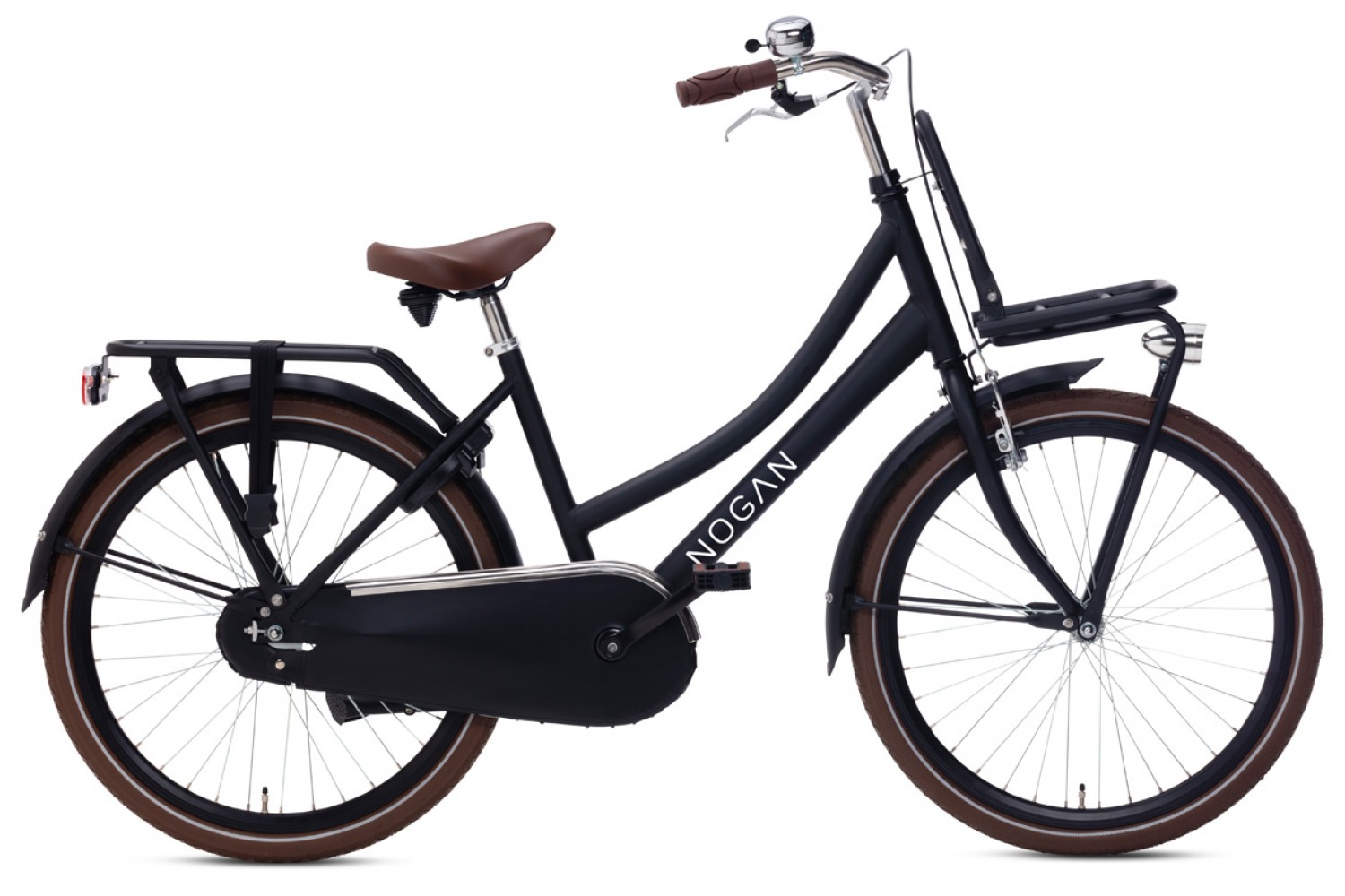 Nogan Cargo Transportfiets 24 inch Meisjesfiets Mat Zwart