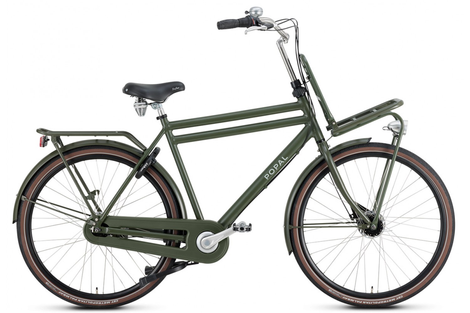 Popal Daily Dutch Prestige N7 Transportfiets 28 inch Heren 50cm Leger Groen