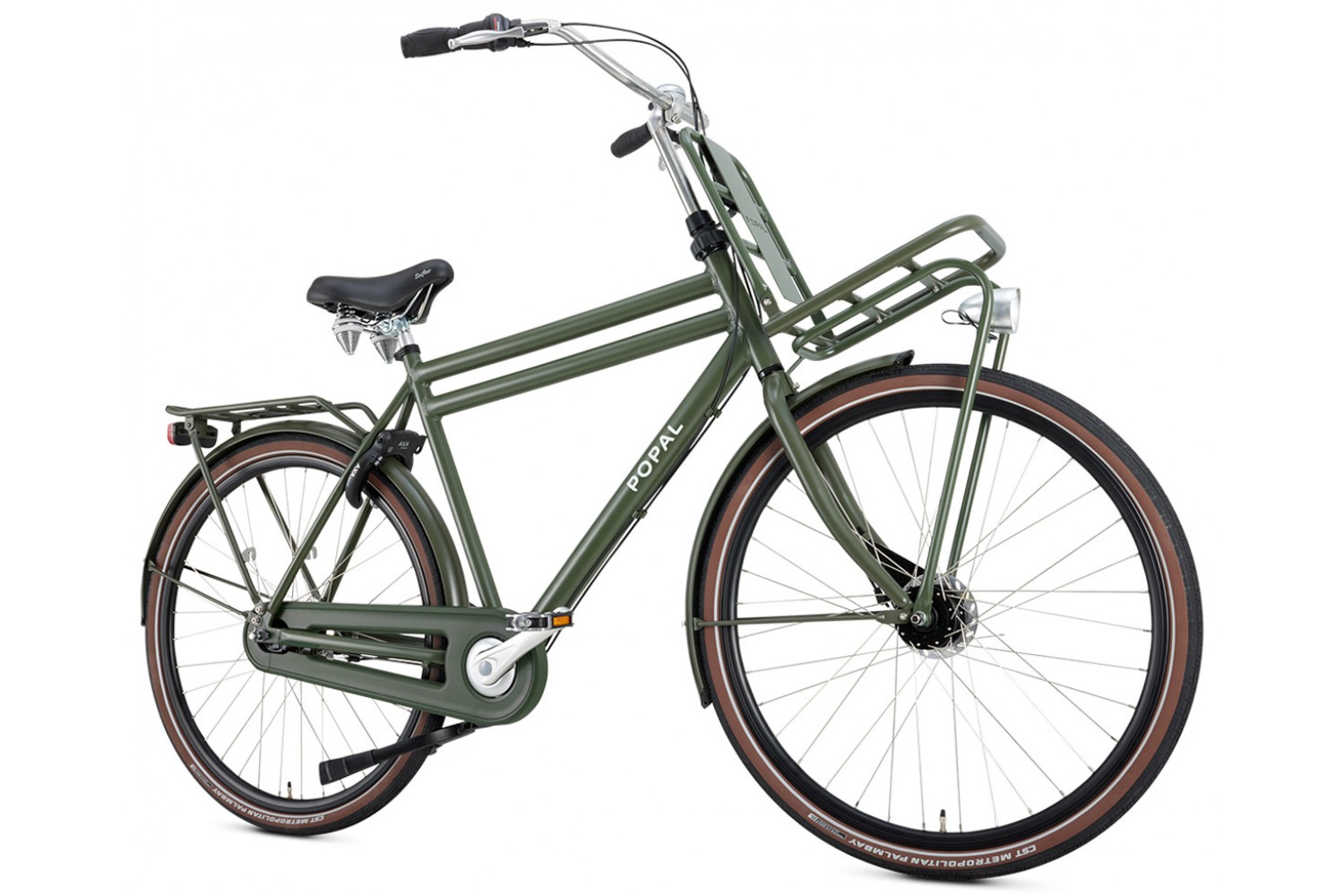 Popal Daily Dutch Prestige N7 Transportfiets 28 inch Heren 50cm Leger Groen