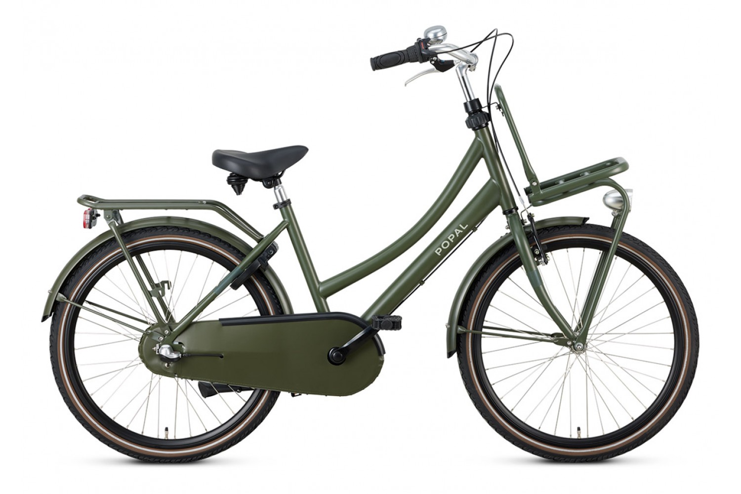 Popal Daily Dutch Basic+ N3 Transportfiets 24 inch Meisjes Leger Groen