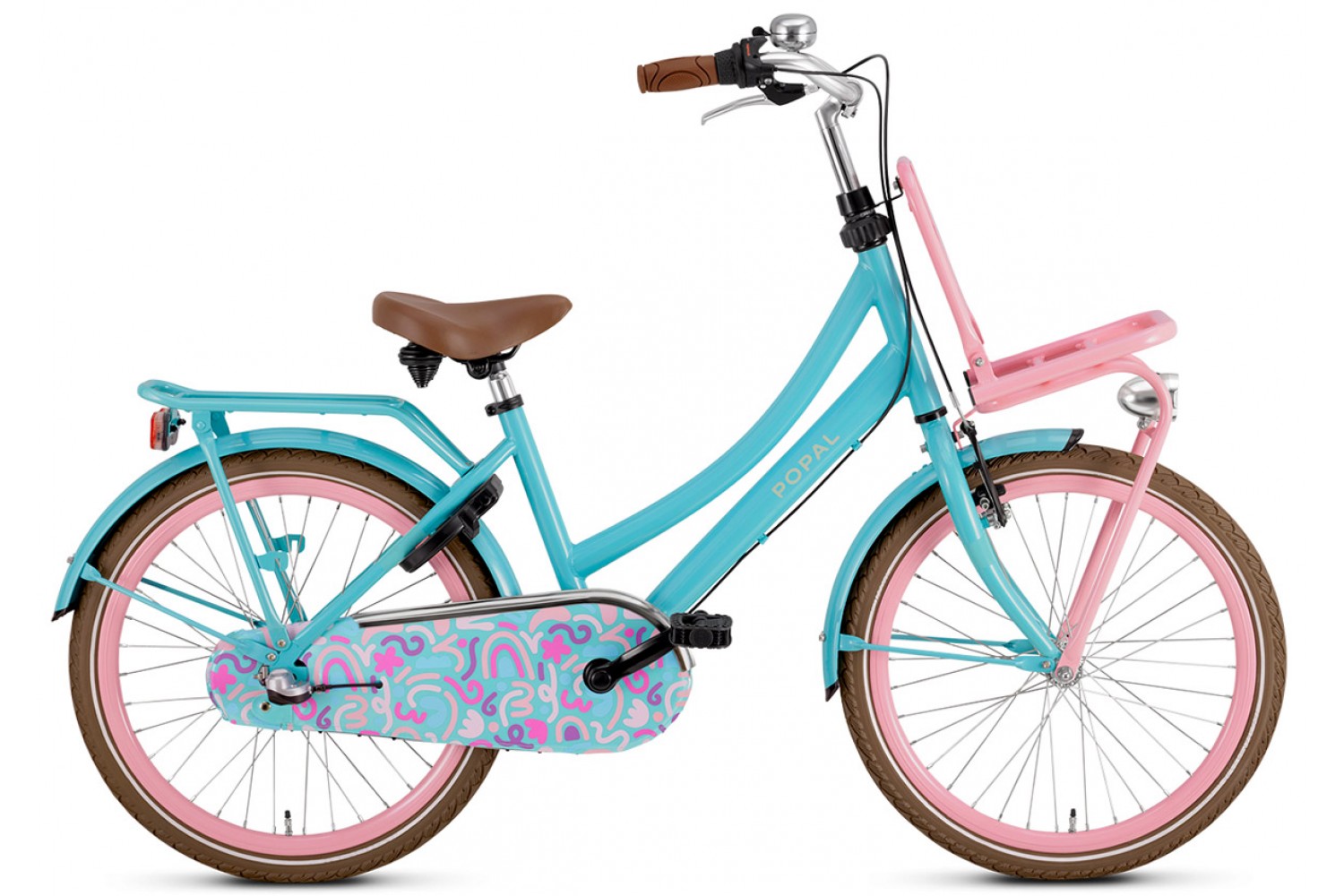 Popal Daily Dutch Basic+ N3 Transportfiets 22 inch Meisjes Turquoise Roze