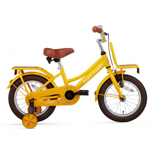 Supersuper Cooper Bamboo 14 inch Kinderfiets Meisjes Geel