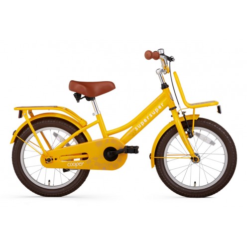Supersuper Cooper Bamboo Kinderfiets 16 inch Meisjes Geel
