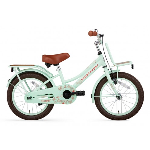 Supersuper Cooper Bamboo 16 inch Kinderfiets Meisjes Pistache Groen