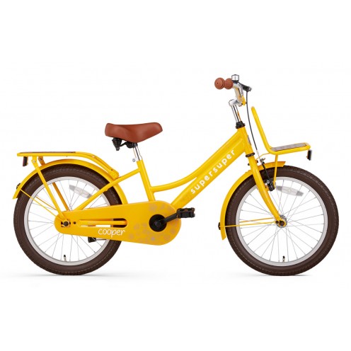 Supersuper Cooper Bamboo Meisjesfiets 18 inch Geel
