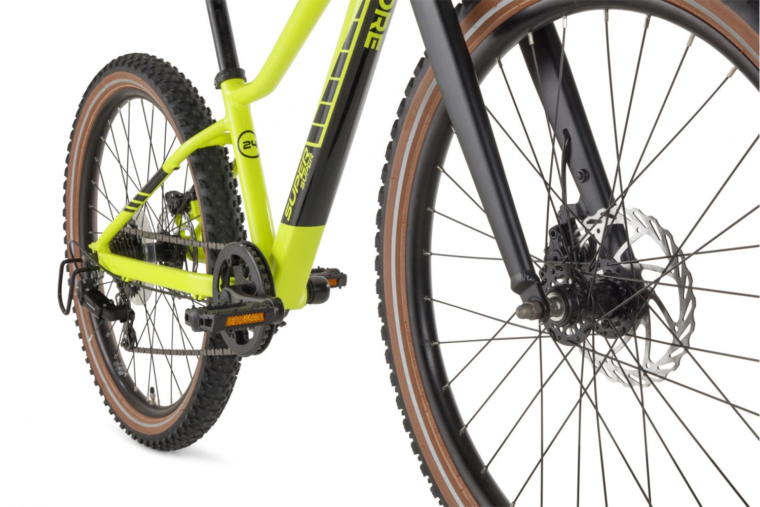 SuperSuper Xplore Kinder Mountainbike 24 inch Geel/Groen