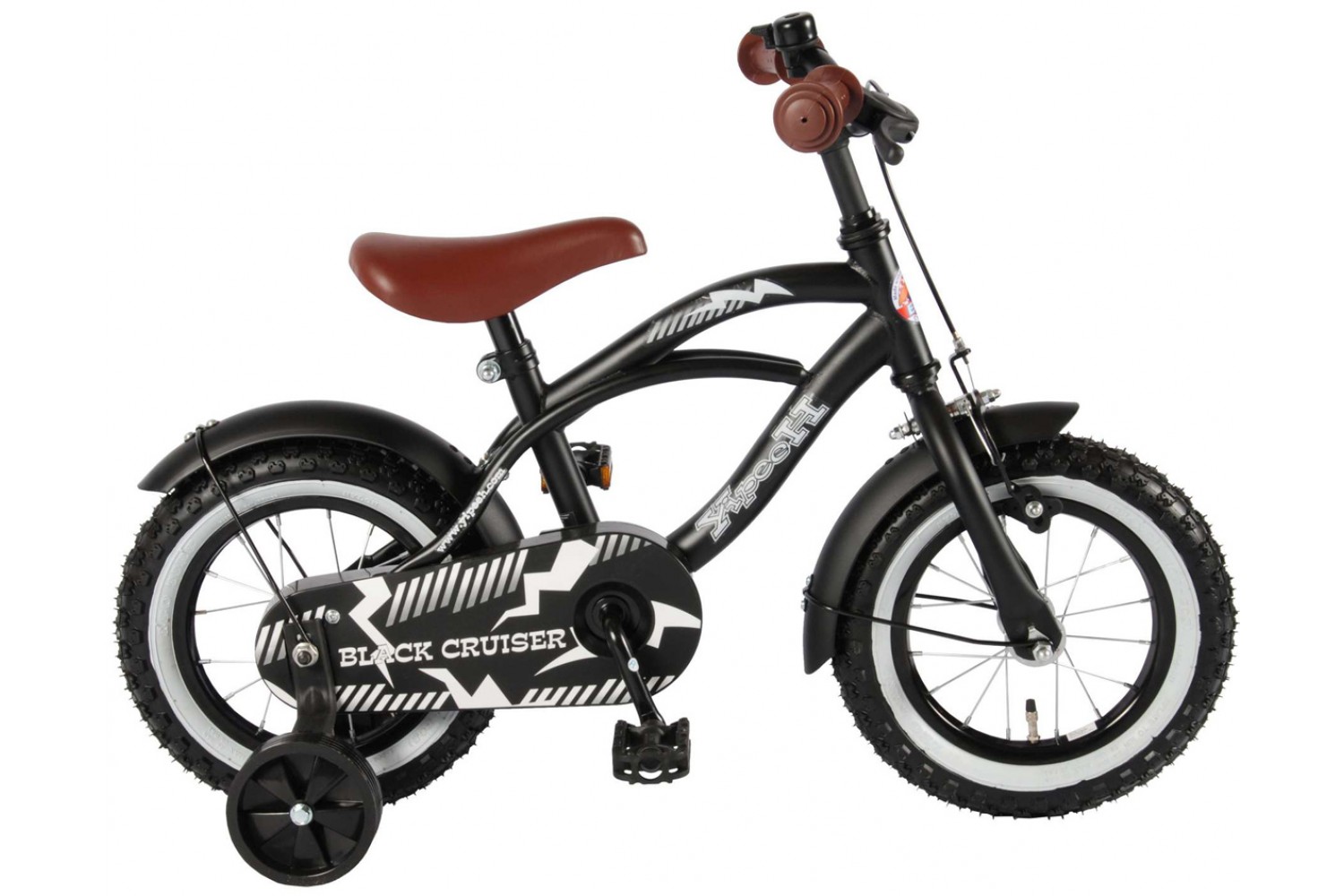 Volare Black Cruiser Kinderfiets 12 inch Jongens Zwart