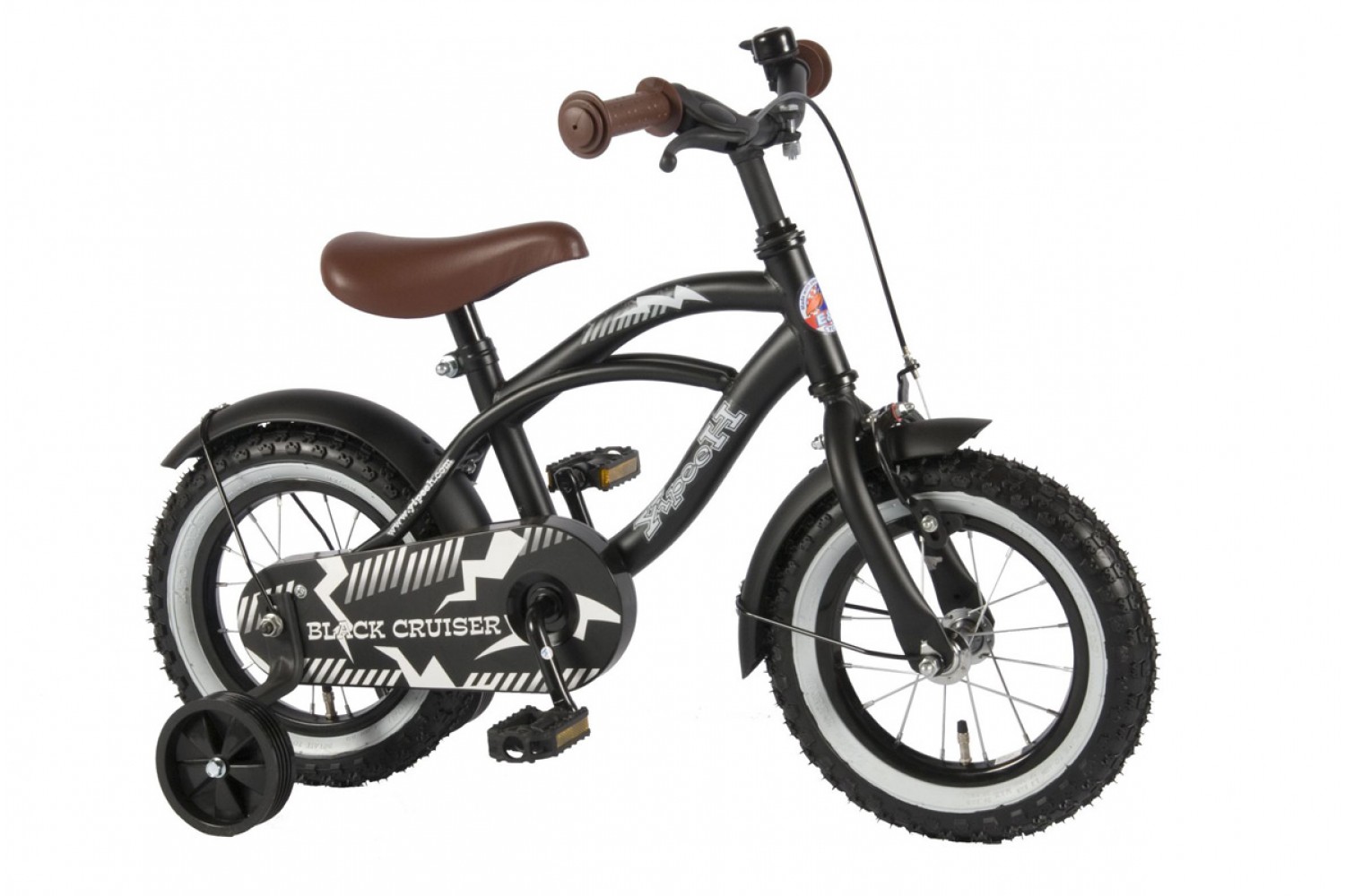 Volare Black Cruiser Kinderfiets 12 inch Jongens Zwart