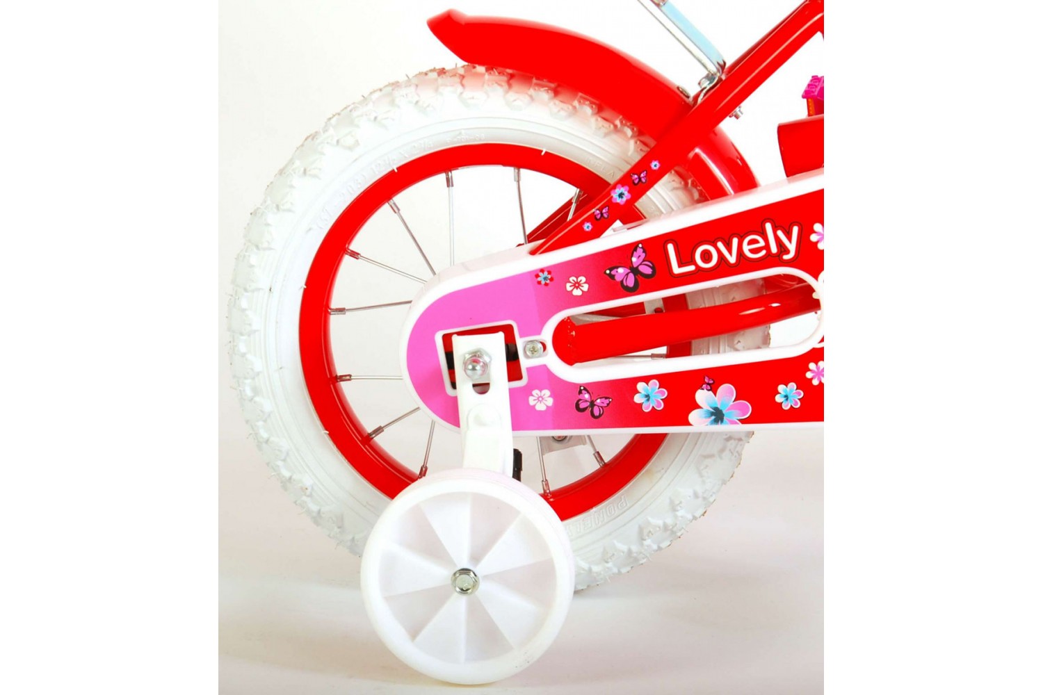 Volare Lovely Kinderfiets 12 inch Meisjes Rood Wit