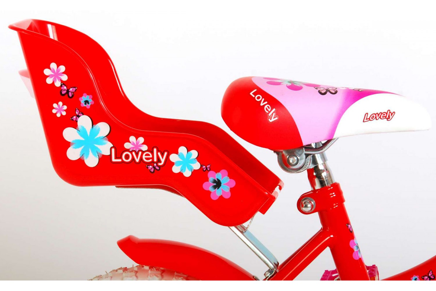 Volare Lovely Kinderfiets 12 inch Meisjes Rood Wit