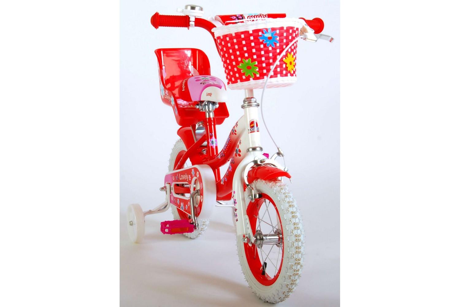 Volare Lovely Kinderfiets 12 inch Meisjes Rood Wit