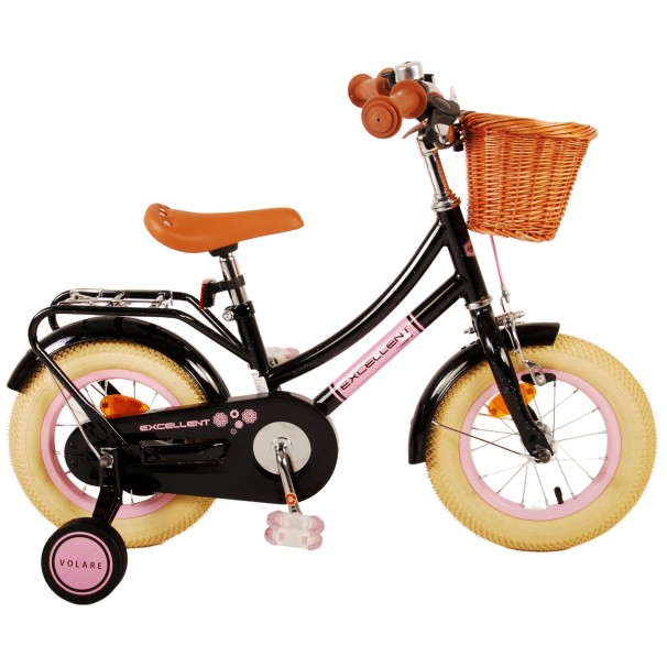 Volare Excellent Kinderfiets 12 inch Meisjes Zwart