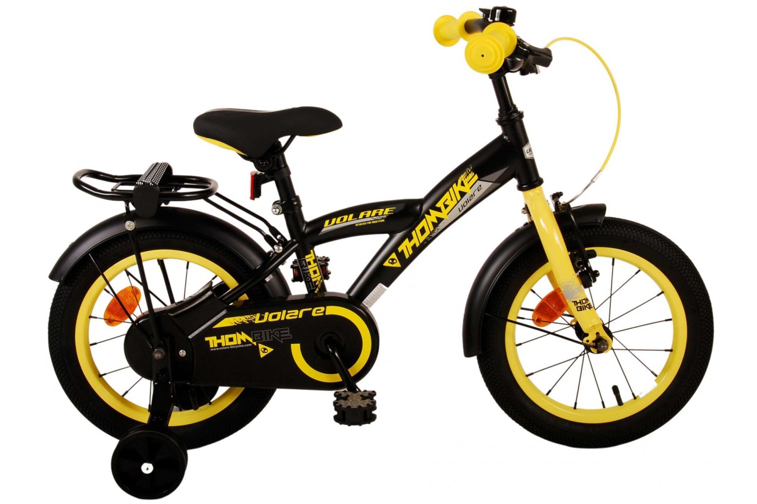 Volare Thombike Kinderfiets 14 inch Jongens Zwart Geel