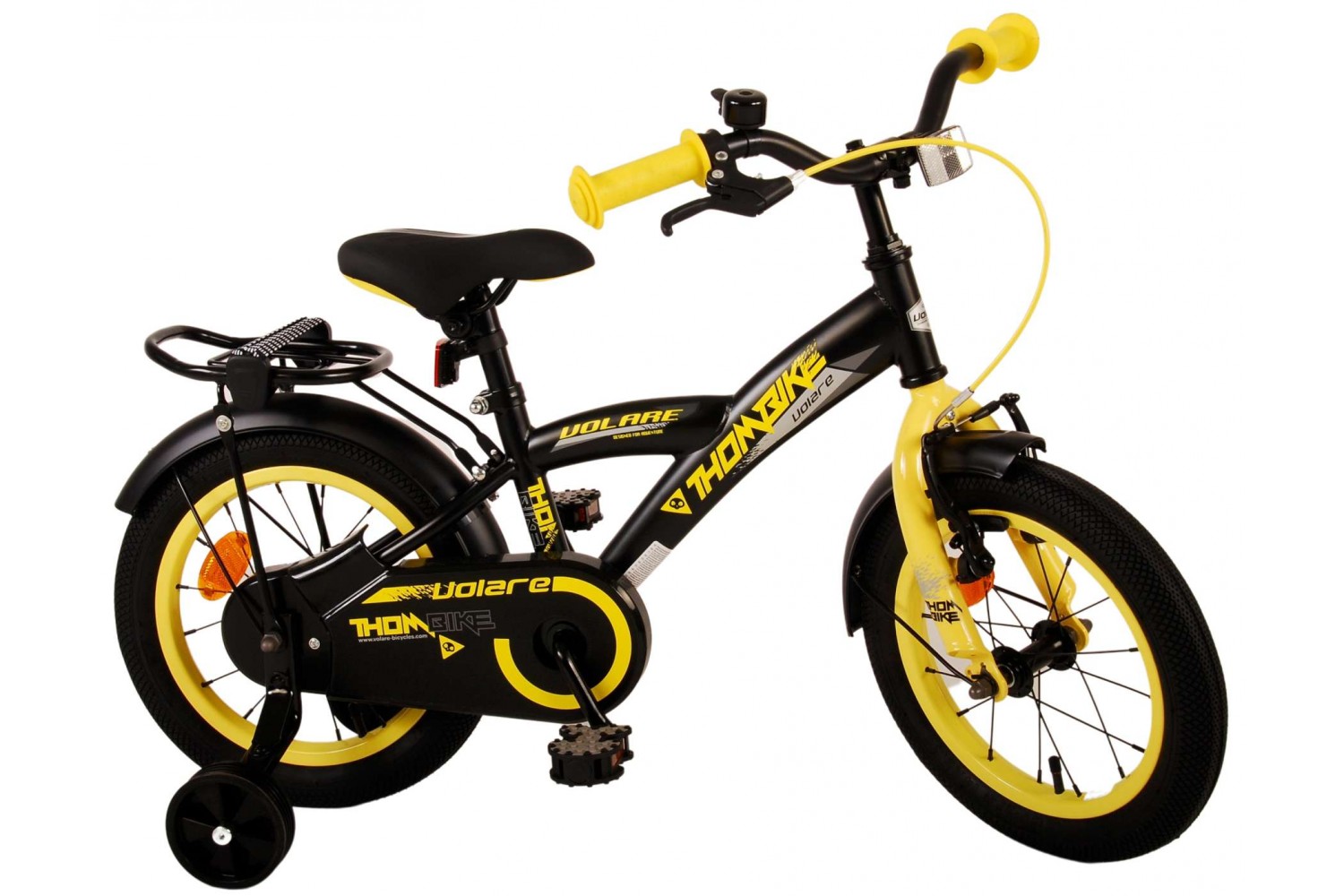 Volare Thombike Kinderfiets 14 inch Jongens Zwart Geel