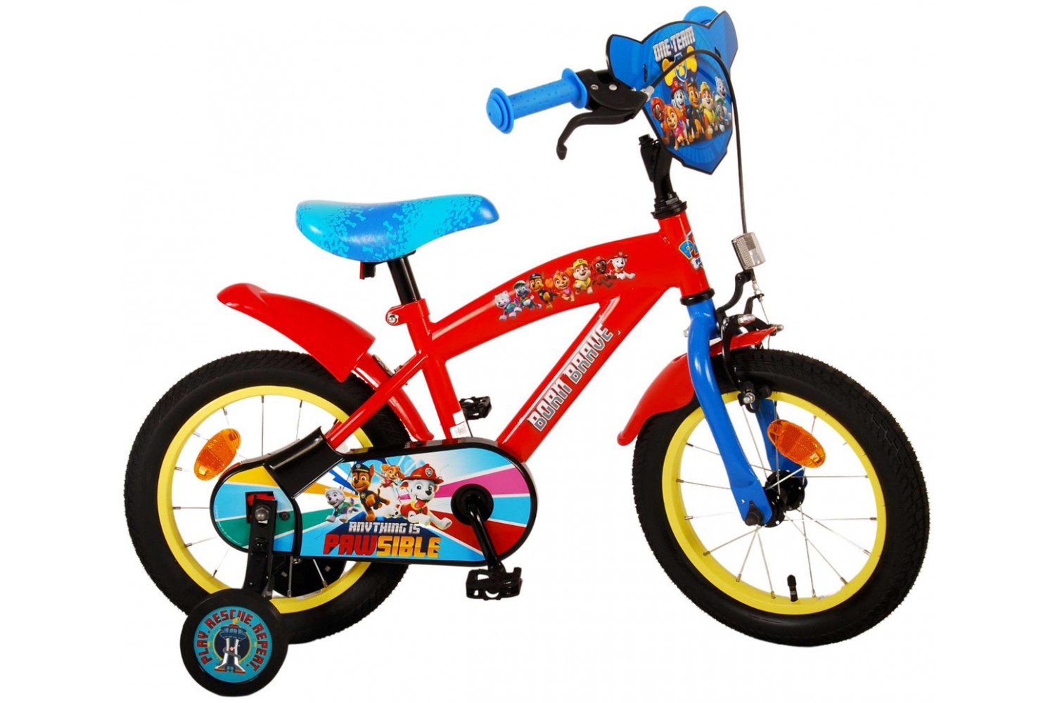 Paw Patrol Kinderfiets 14 inch Jongens Rood Blauw