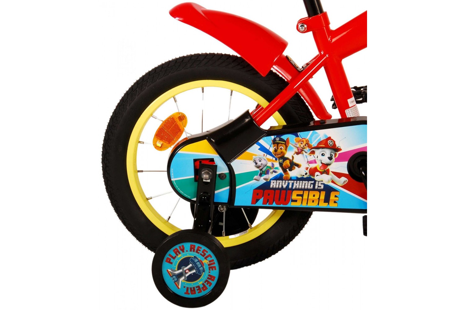 Paw Patrol Kinderfiets 14 inch Jongens Rood Blauw