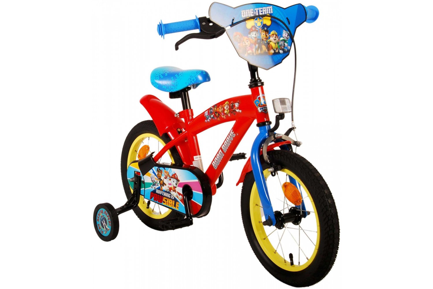 Paw Patrol Kinderfiets 14 inch Jongens Rood Blauw